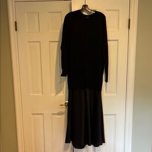 Rag & Bone Black Layered Look Maxi Dress Size M